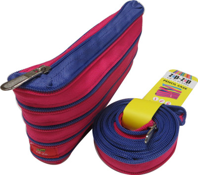 

Trio Zip It Up Case None Art Cloth Pencil Box(Set of 1, Purple, Pink)