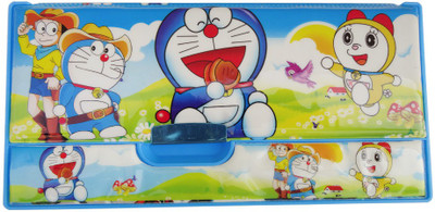 

Dream Bag Doraemon Print Art Plastic Pencil Box(Set of 1, Blue)