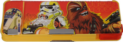 

Disney STAR WARS Superhero Art PLASTIC Pencil Box(Set of 1, ORANGE, RED)