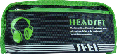 

Xiao zhi xiong Sfei Headset Art Cloth Pencil Box(Set of 1, Green)