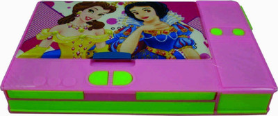 

RSI Jumbo Princess Art Plastic Pencil Box(Set of 1, Pink)