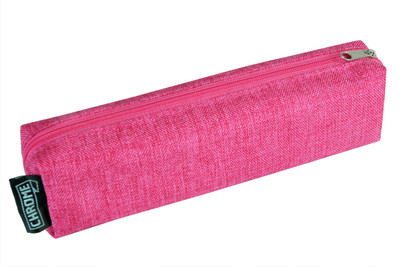 

Chrome Series Plain Art Cloth Pencil Box(Set of 1, Pink)