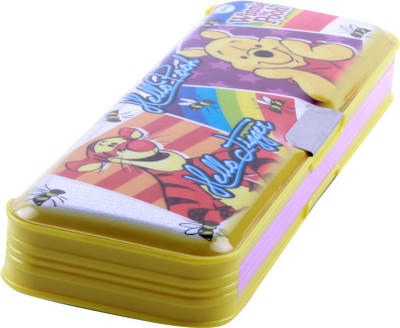 

HM International Winnie the Pooh Cartoon Art Plastic Pencil Box(Set of 1, Multicolor)