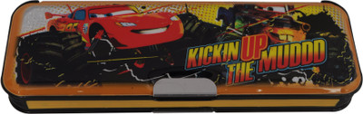 

Disney Cars Cartoon Art Plastic Pencil Box(Set of 1, Yellow, Gray)
