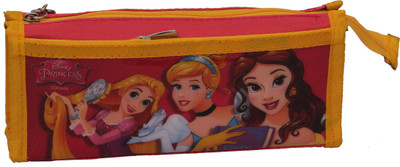 

Disney Princess Cartoon Art Nylon & PVC Pencil Box(Set of 1, Multicolor)