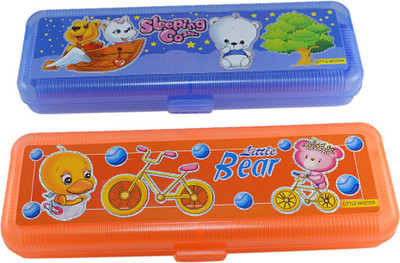 

Saamarth Impex Cartoon Design Print Art Plastic Pencil Boxes(Set of 2, Multicolor)