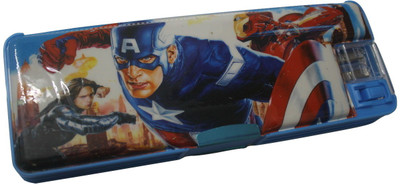 

Siltason Shakti CAPTAIN AMERICA CARTOON Art PLASTIC Pencil Box(Set of 1, Blue)