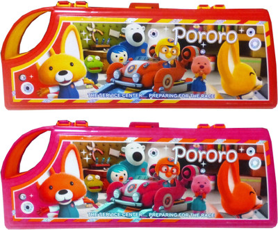 

Goldcave Pororo Cartoon character Art Plastic Pencil Boxes(Set of 2, Multicolor)