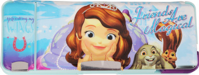 

Disney SOFIA CARTOON Art PLASTIC Pencil Box(Set of 1, Light Blue, Violet)