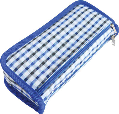 

Chrome Series Printed Art Cloth Pencil Box(Set of 1, Blue, Green)