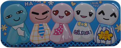 

Starmark BTS Baby Doll Art Plastic Pencil Box(Set of 1, Blue)
