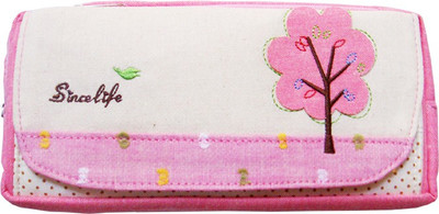 

Ling Song Tree Flowers Art Cloth Pencil Box(Set of 1, Pink)