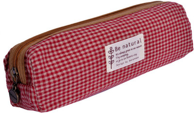 

Enwraps Be Natural Cartoons Art PU Pencil Box(Set of 1, Red)