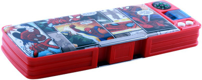 

HM International Spiderman Cartoon Art Plastic Pencil Box(Set of 1, Multicolor)