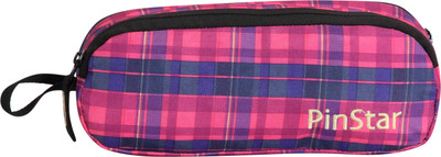 

PinStar Dual Compartment V1 Tartan Pink Art Polyester Pencil Box(Set of 1, Green)