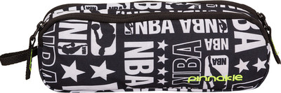 

Pinnakle Dual Compartment NBA Art Polyester Pencil Box(Set of 1, Black)