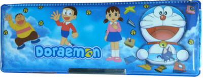 

Sae Fashions DOUBLE SIDED CARTOON Art PLASTIC Pencil Box(Set of 1, Blue)