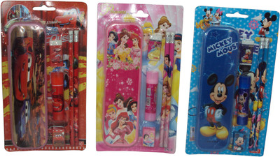 

Parteet Cartoon Flowers Art Plastic Pencil Boxes(Set of 6, Multicolour)