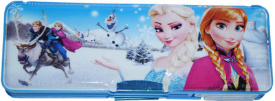 

Dream Bag Frozen Print Art Plastic Pencil Box(Set of 1, Light Blue)