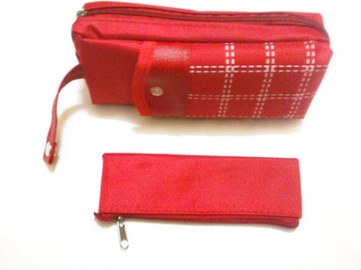 

Palakz Cheks Pouch Art Polyester Pencil Boxes(Set of 2, Assorted)