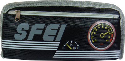 

Xiao zhi xiong Sfei Clock Art Cloth Pencil Box(Set of 1, Black)