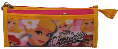 

Disney CINDERELLA Cartoon Art NYLON & PVC Pencil Box(Set of 1, Multicolor)