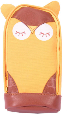 

Enwraps Owl Series Bird Art Cloth Pencil Box(Set of 1, Yellow)