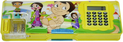 Dream Bag Chhota Bheem Print Art Plastic Pencil Box(Set of 1, Yellow)