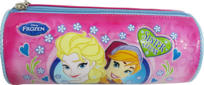 

Frozen Pencil Pouch Character Face Art Fabric Pencil Box(Set of 1, Pink)