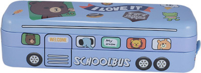 

Saamarth Impex Bus Art Art Metal Pencil Box(Set of 1, Blue)