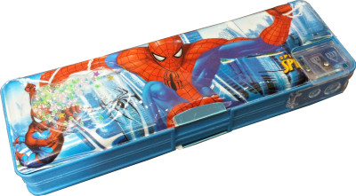 

Westoindie Blue_glitter Designer Art Plastic Pencil Box(Set of 1, Blue)