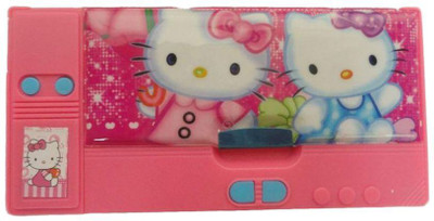 

Pranshi Hello Kitty Themed cartoon character Art Plastic Pencil Box(Set of 1, Pink)