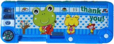 

Westoindie Thank You Designer Art Plastic Pencil Box(Set of 1, Blue)
