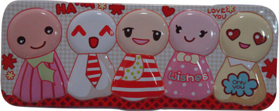 

Starmark BTS Baby Doll Art Plastic Pencil Box(Set of 1, Red)