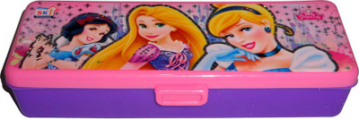 

SKI LIC Duster Snow White, Rapunzel, CInderella Art Plastic Pencil Box(Set of 1, Pink, Purple)