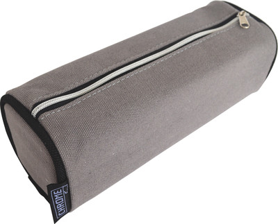 

Chrome Series Round Art Cloth Pencil Box(Set of 1, Grey)