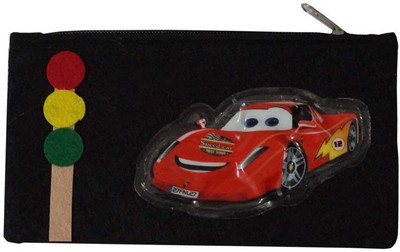 

Lill Pumpkins handcrafted Car Art Felt Pencil Box(Set of 1, Black)
