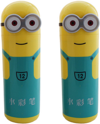 

Minion Sketch Colour Flowers Art Plastic Pencil Boxes(Set of 2, Multicolor)