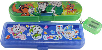 

Saamarth Impex Cartoon Design Print Art Plastic Pencil Boxes(Set of 2, Multicolor)