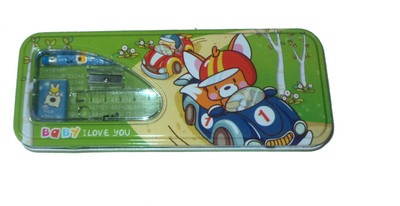 

Karta Baby G With Sharpner & Rubber Art Metal Pencil Box(Set of 1, Green)