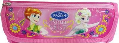 

Frozen Pencil Pouch Character Face Art Fabric Pencil Box(Set of 1, Pink)