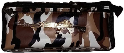 

Wise Guys Military Military Style Art Cloth Pencil Box(Set of 1, Brown)