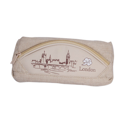 

Saamarth Impex City London Art Fabric Pencil Box(Set of 1, White)