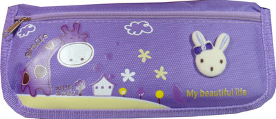 

Xiao zhi xiong Rabbit Rabbit Art Cloth Pencil Box(Set of 1, Purple)