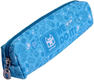 

Enwraps We Do It Cartoons Art PU Pencil Box(Set of 1, Blue)