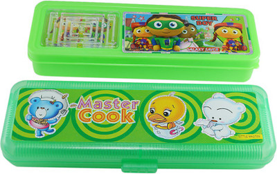 

Saamarth Impex Cartoon Design Print Art Plastic Pencil Boxes(Set of 2, Multicolor)