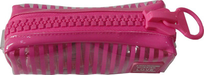

Cloud9JP Pencil Box Pouch NA Art Plastic Pencil Box(Set of 1, Pink)