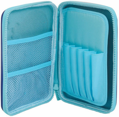

University of Oxford Crown Plain Art Canvas Pencil Box(Set of 1, Blue)