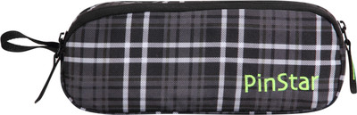 

PinStar Dual Compartment V1 Tartan Grey Art Polyester Pencil Box(Set of 1, Black)