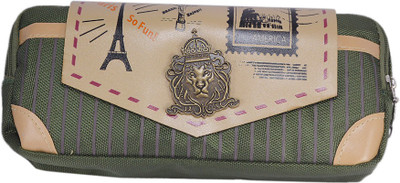 

Saamarth Impex Wonders Lion King, Eiffel Tower Art Fabric Pencil Box(Set of 1, Green)